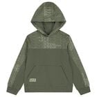 Boys Green Logo Hooded Top , 2, hi-res