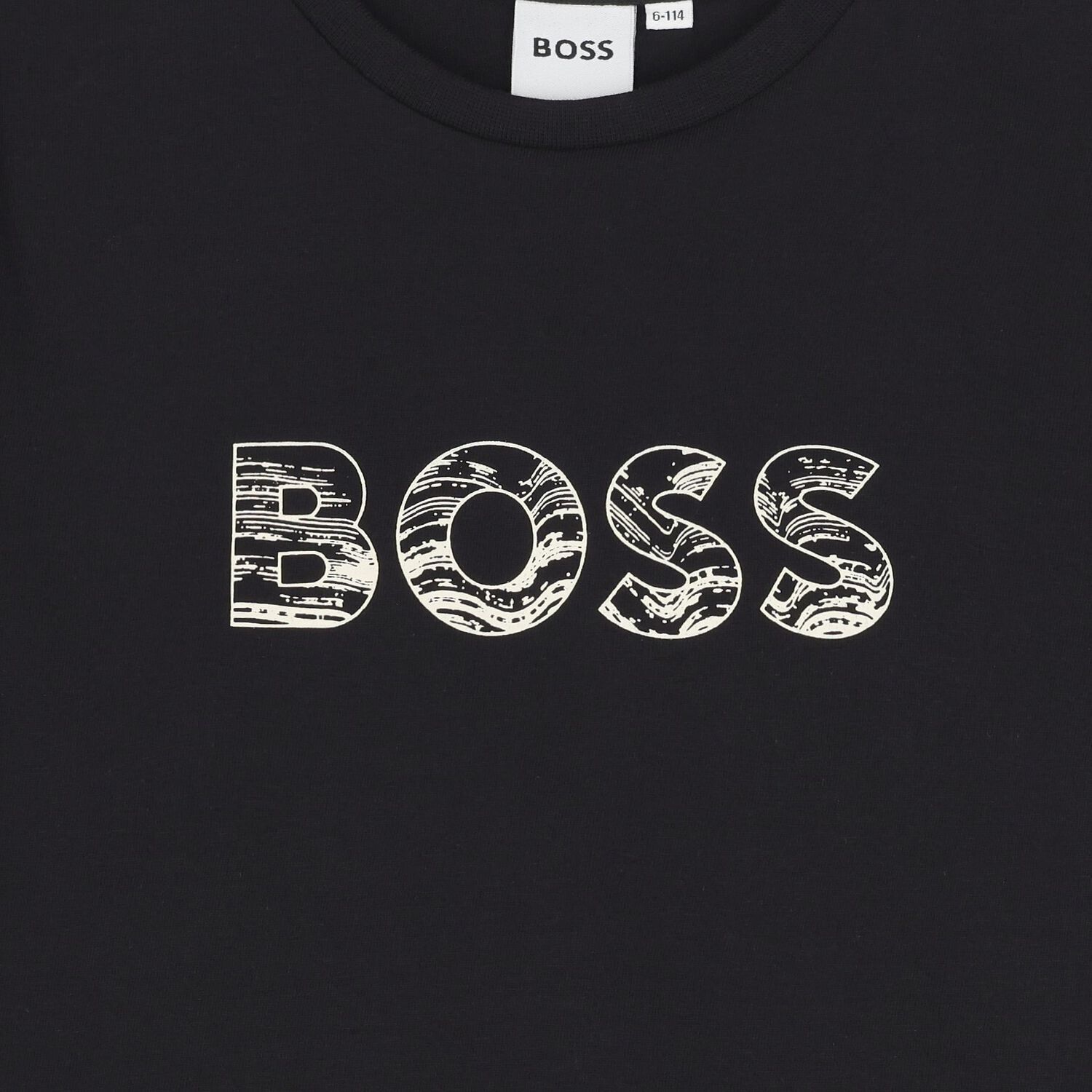 Boys Black Logo T-Shirt, 1, hi-res