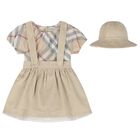 Baby Girls Beige Skirt Gift Set, 1, hi-res
