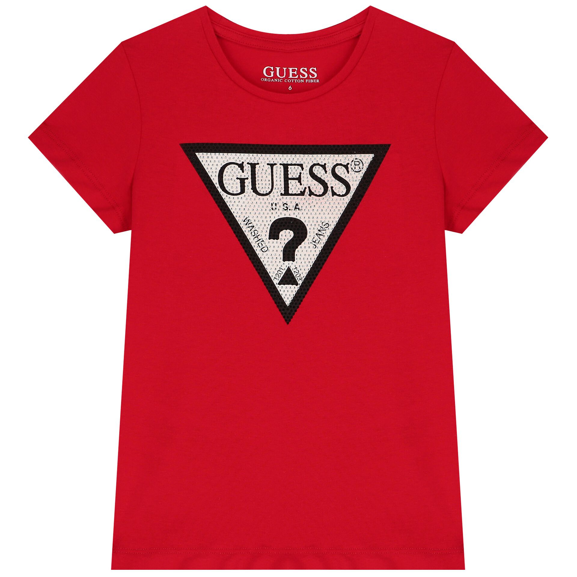 Guess red hotsell triangle t shirt