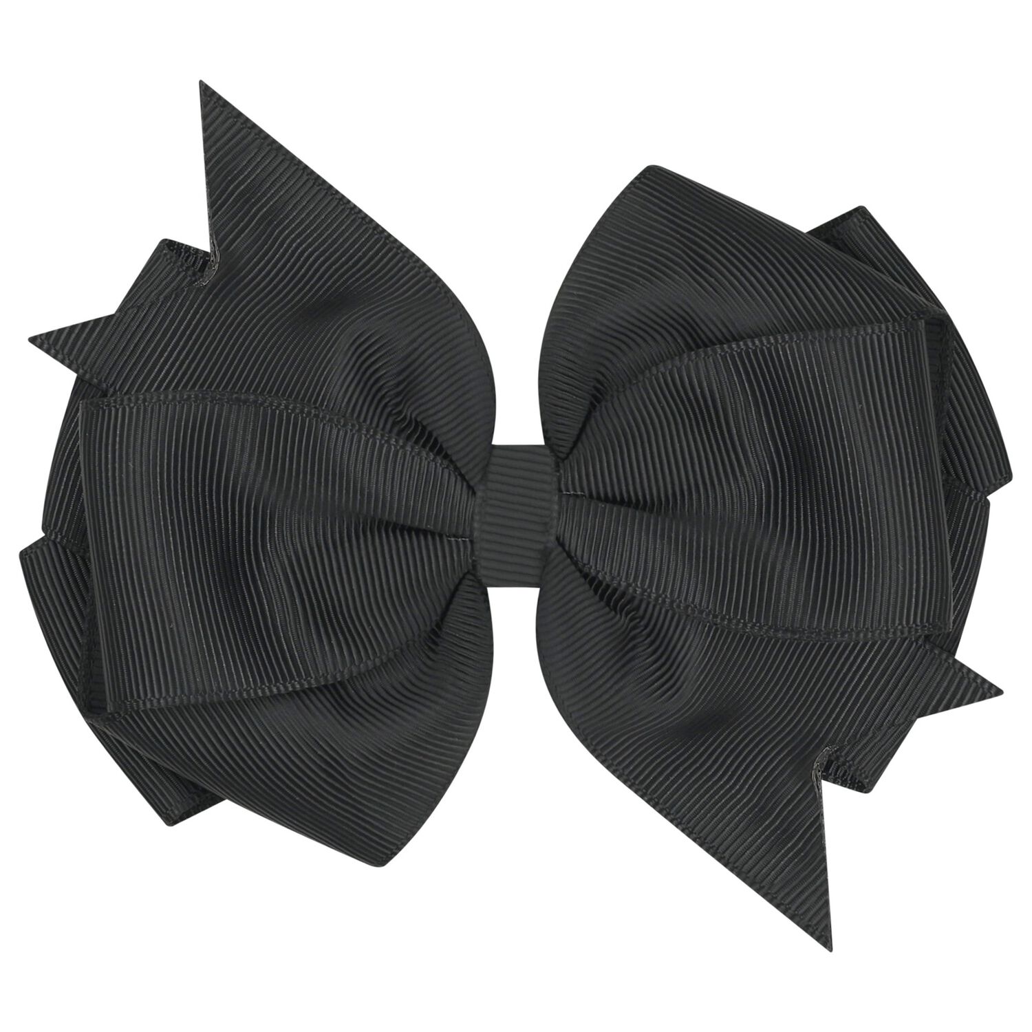 Girls Black Bow Hairclip, 1, hi-res