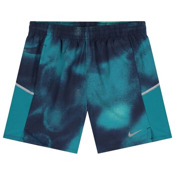 Boys Navy Blue & Green Miller Dri-FIT Shorts