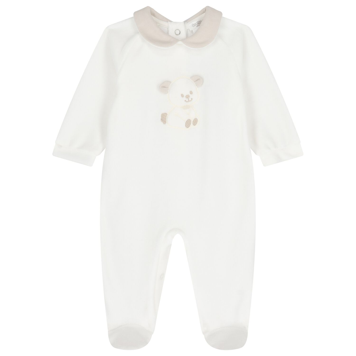 Ivory Teddy Bear Babygrow, 1, hi-res