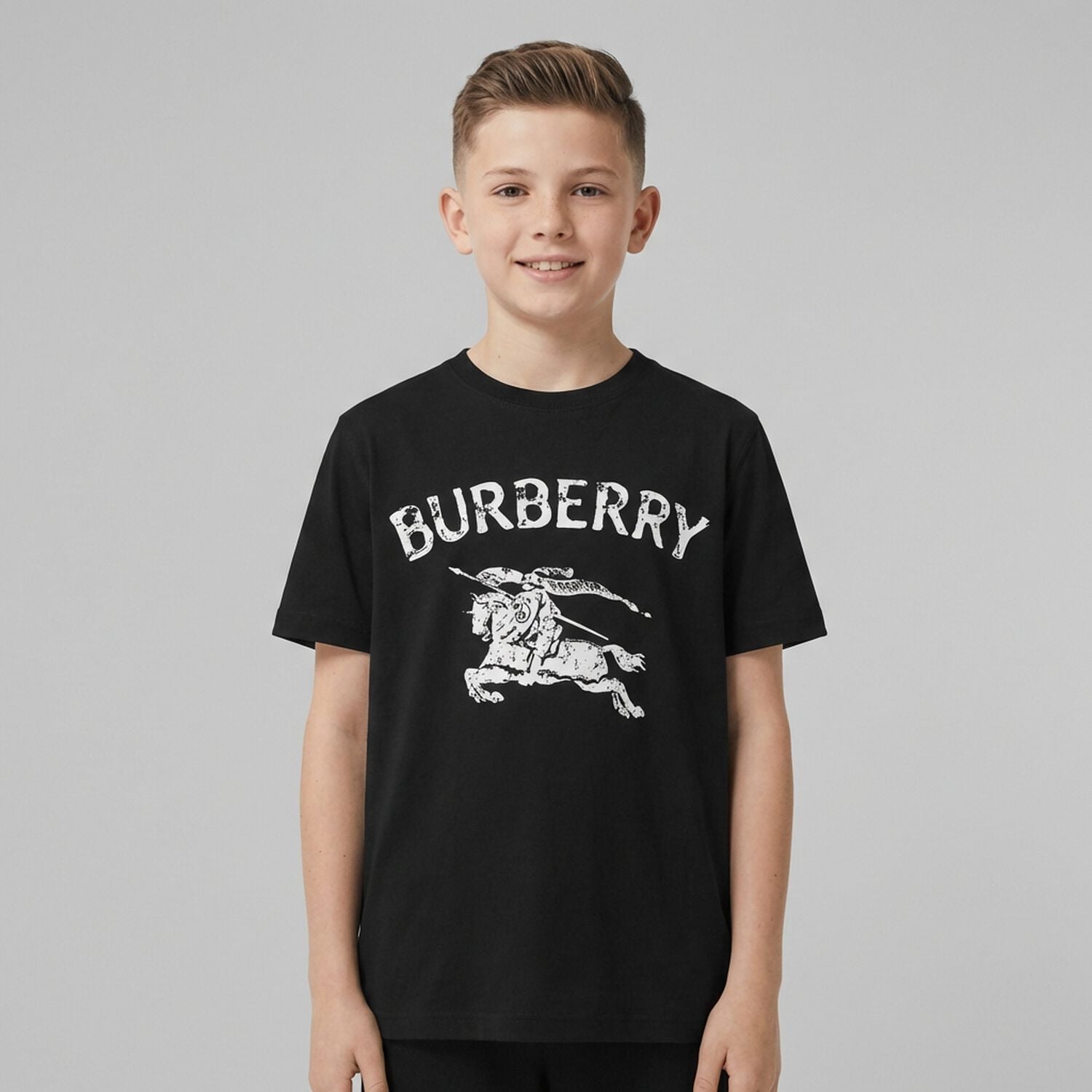 Boys Black EKD Logo T-Shirt, 1, hi-res
