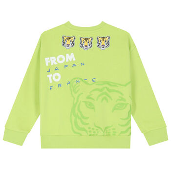 Boys Green Logo Sweatshirt
