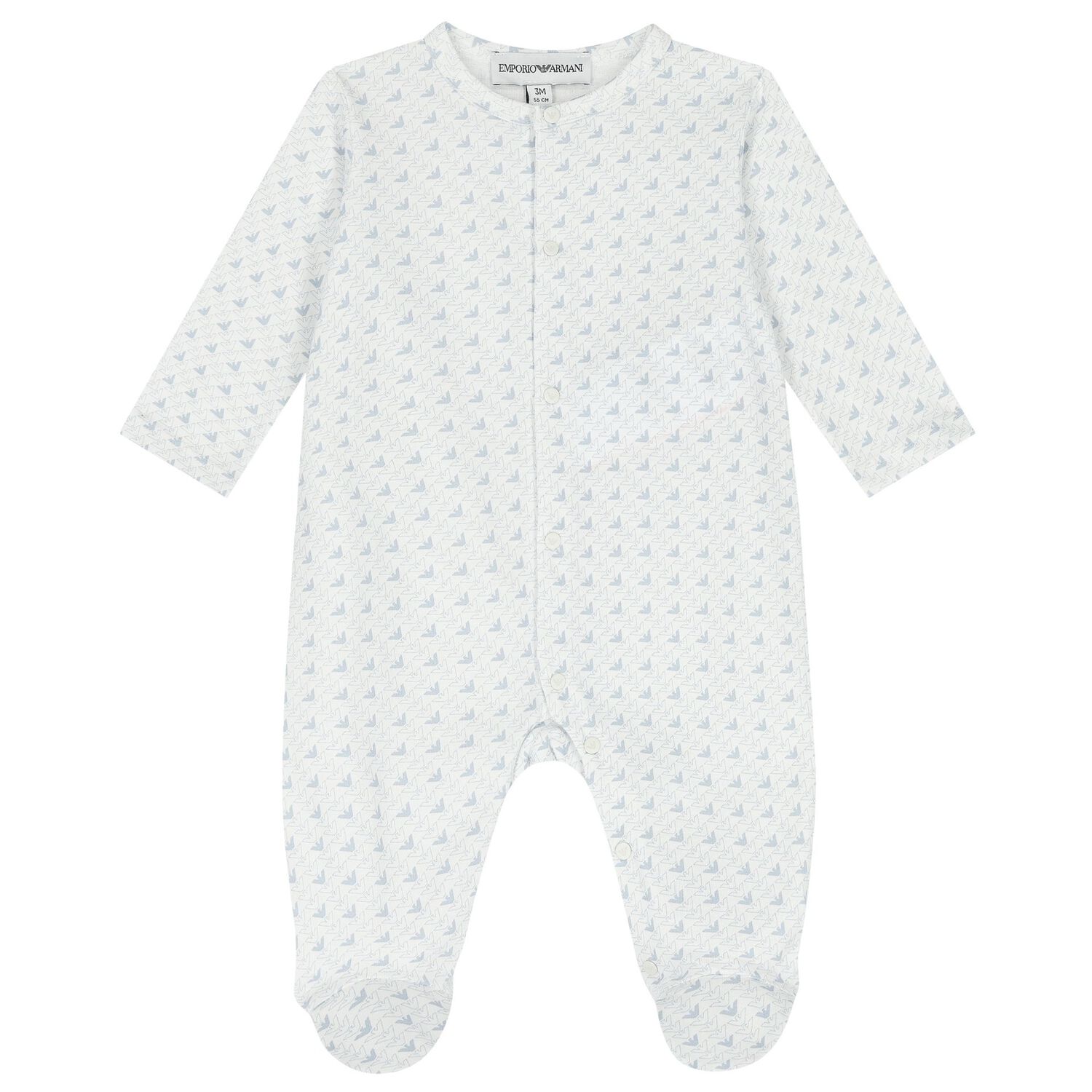 Baby Boys Blue Logo Babygrow Set, 3, hi-res image number null