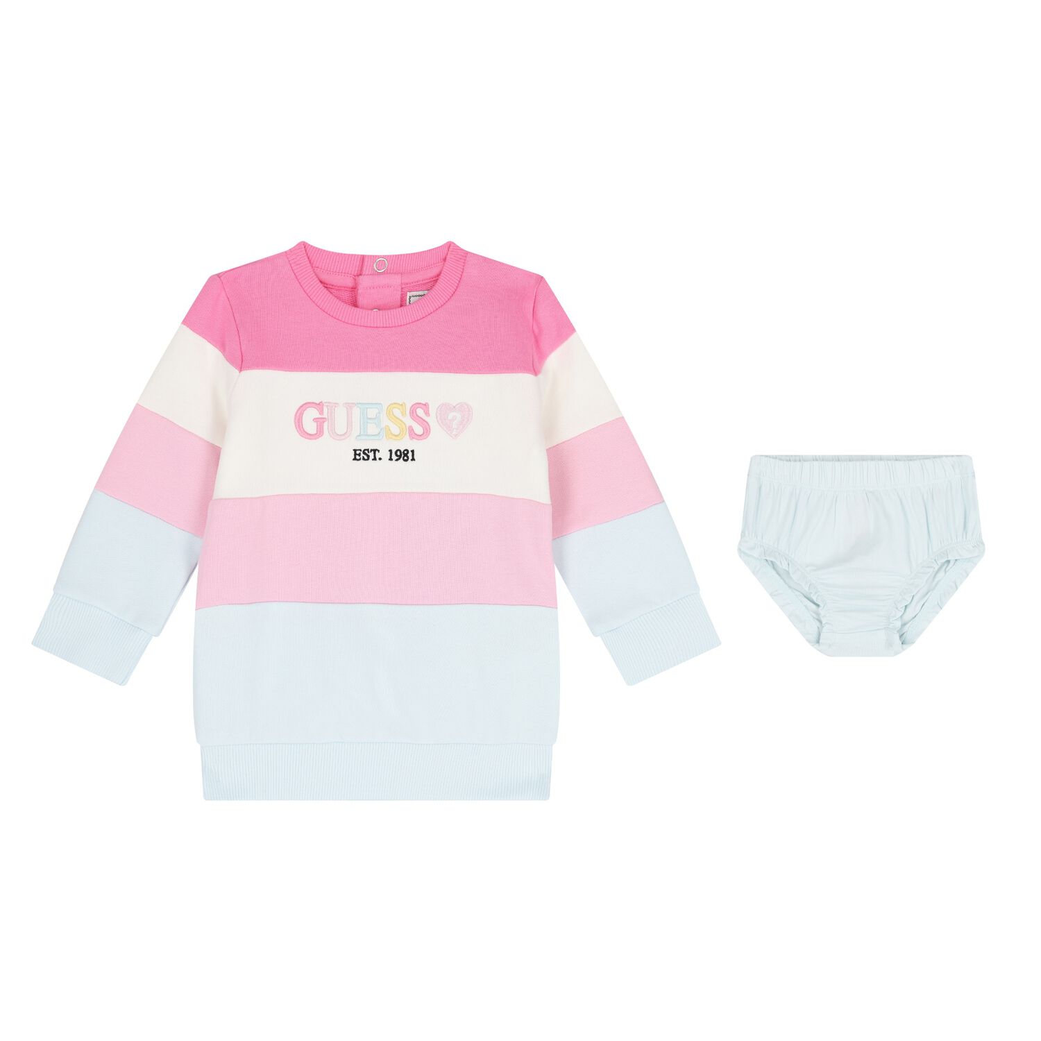Baby Girls Multi-Coloured Logo Dress Set, 1, hi-res
