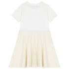 Girls White & Gold Dress, 1, hi-res