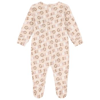 Baby Girls Pink Logo Babygrow
