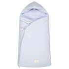 Baby Boys Blue Hooded Reversible Baby Nest, 1, hi-res