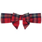 Baby Girls Red Bow Tartan Headband, 1, hi-res