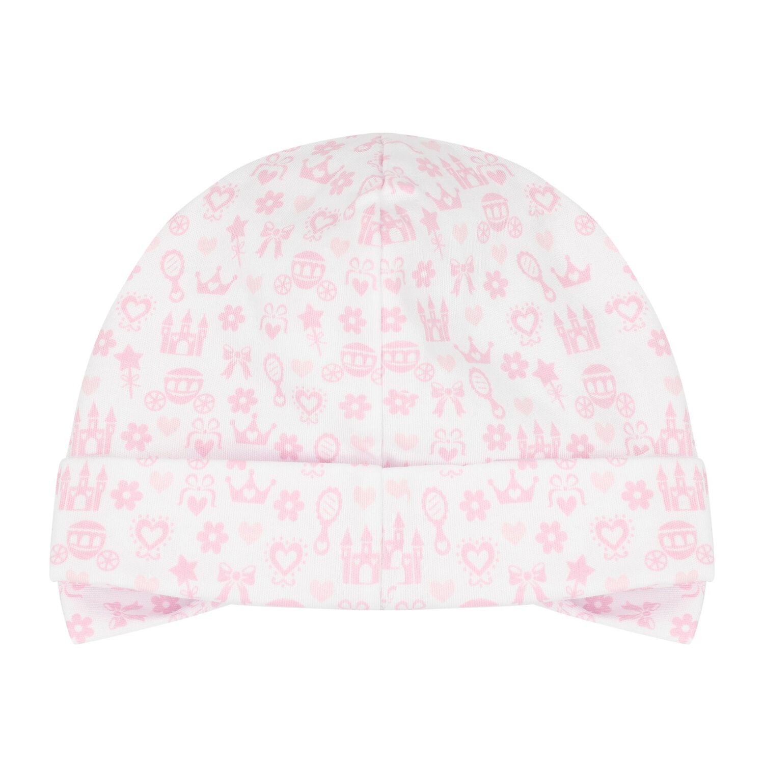 Baby Girls White & Pink Royal Hat, 1, hi-res image number null