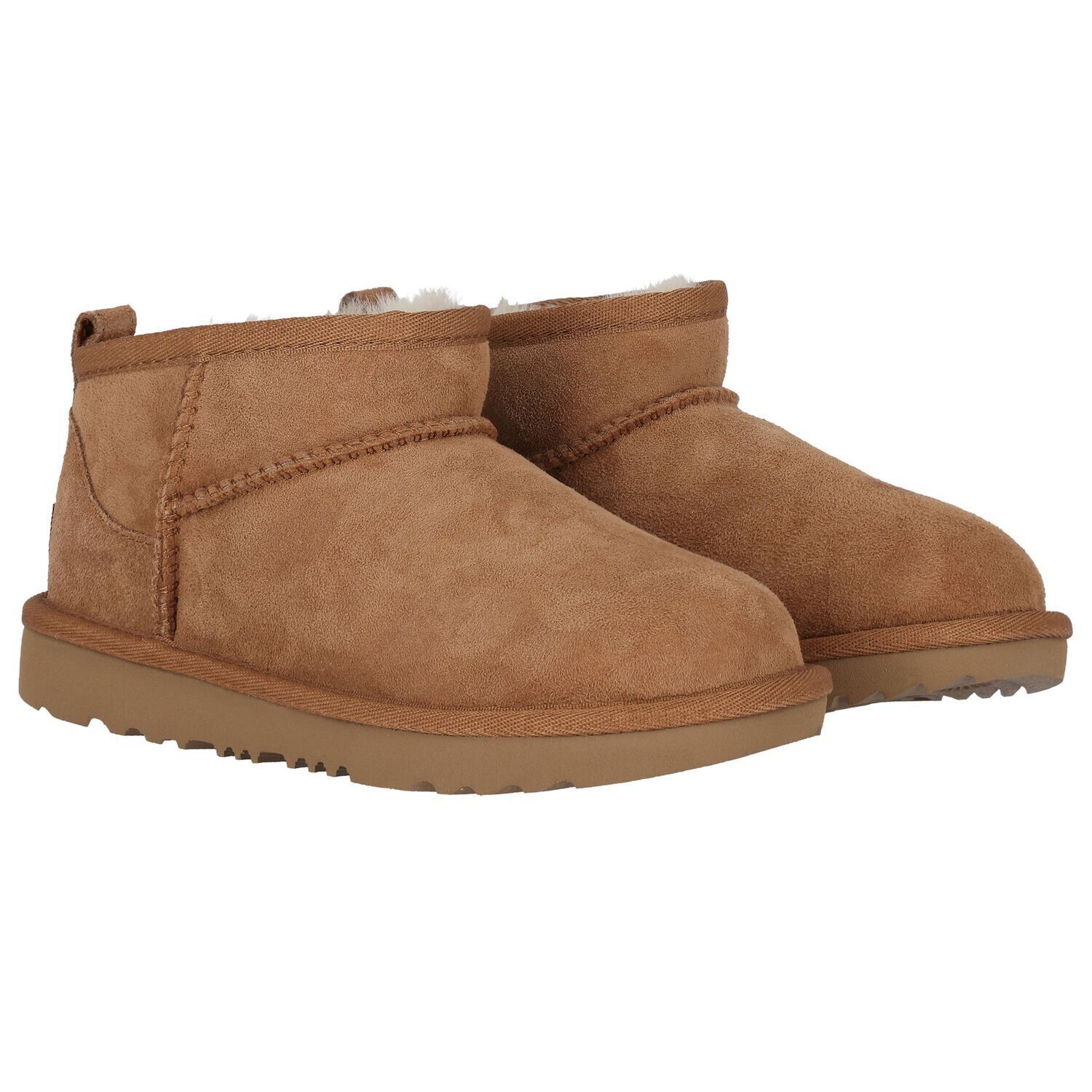 Chestnut Brown Classic Ultra Mini Suede Boots, 3, hi-res