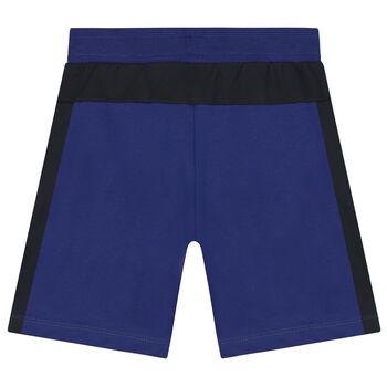 Boys Blue & Grey Logo Shorts