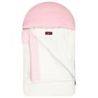 Baby Girls White & Pink Teddy Bear Logo Nest, 3, hi-res