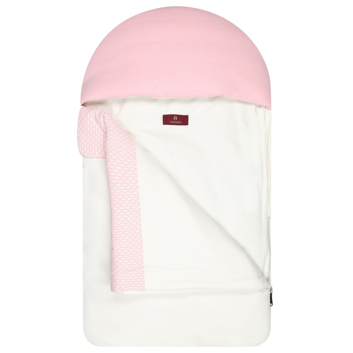 Baby Girls White & Pink Teddy Bear Logo Nest, 3, hi-res