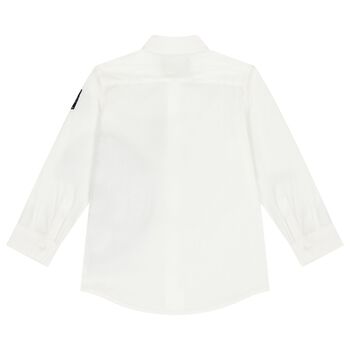 Boys White Logo Shirt