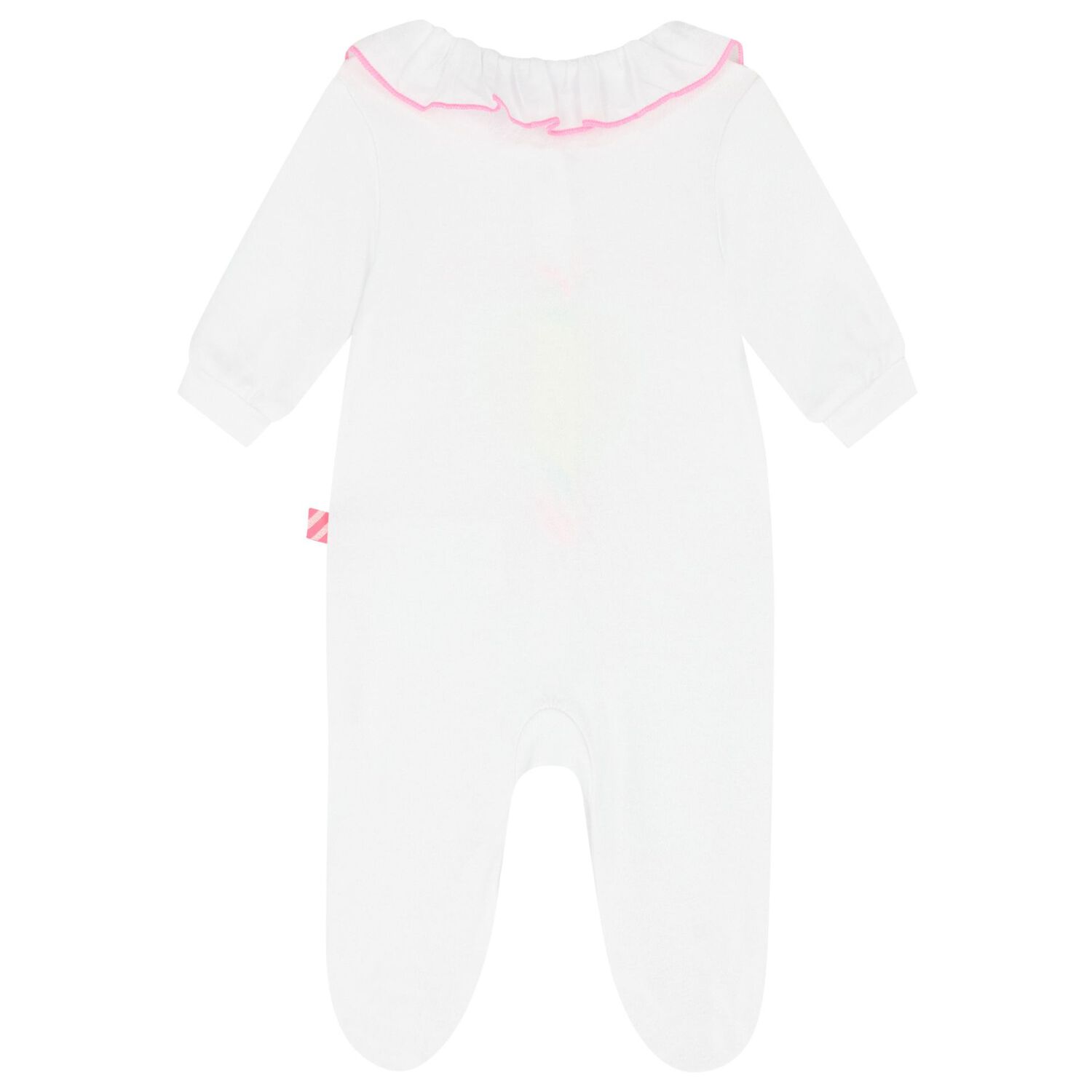 Baby Girls White Heart Babygrow, 1, hi-res image number null