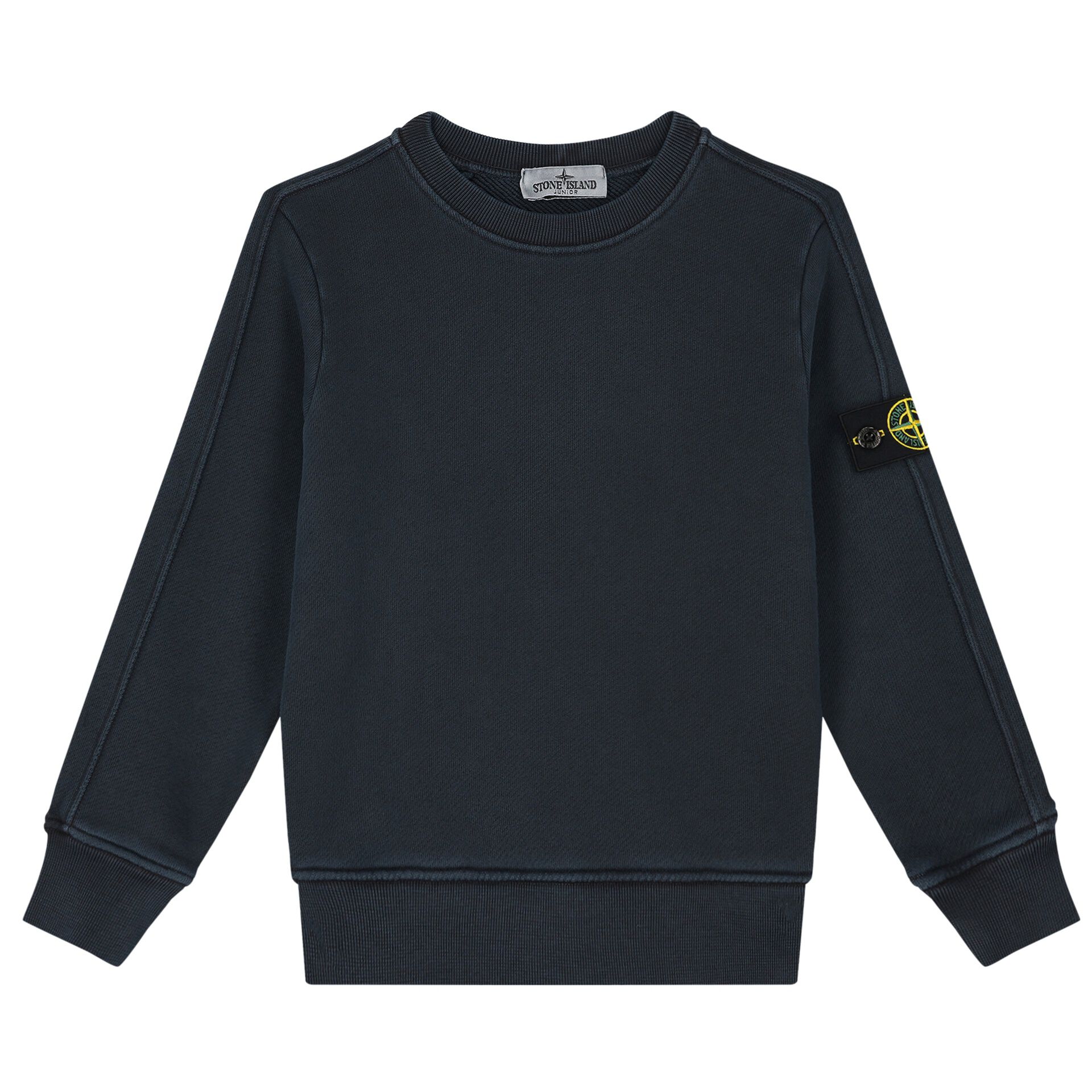 Stone Island Boys Navy Blue Logo Sweatshirt Junior Couture