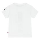 Younger Boys White Logo T-Shirt, 1, hi-res