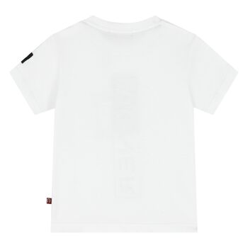 Younger Boys White Logo T-Shirt