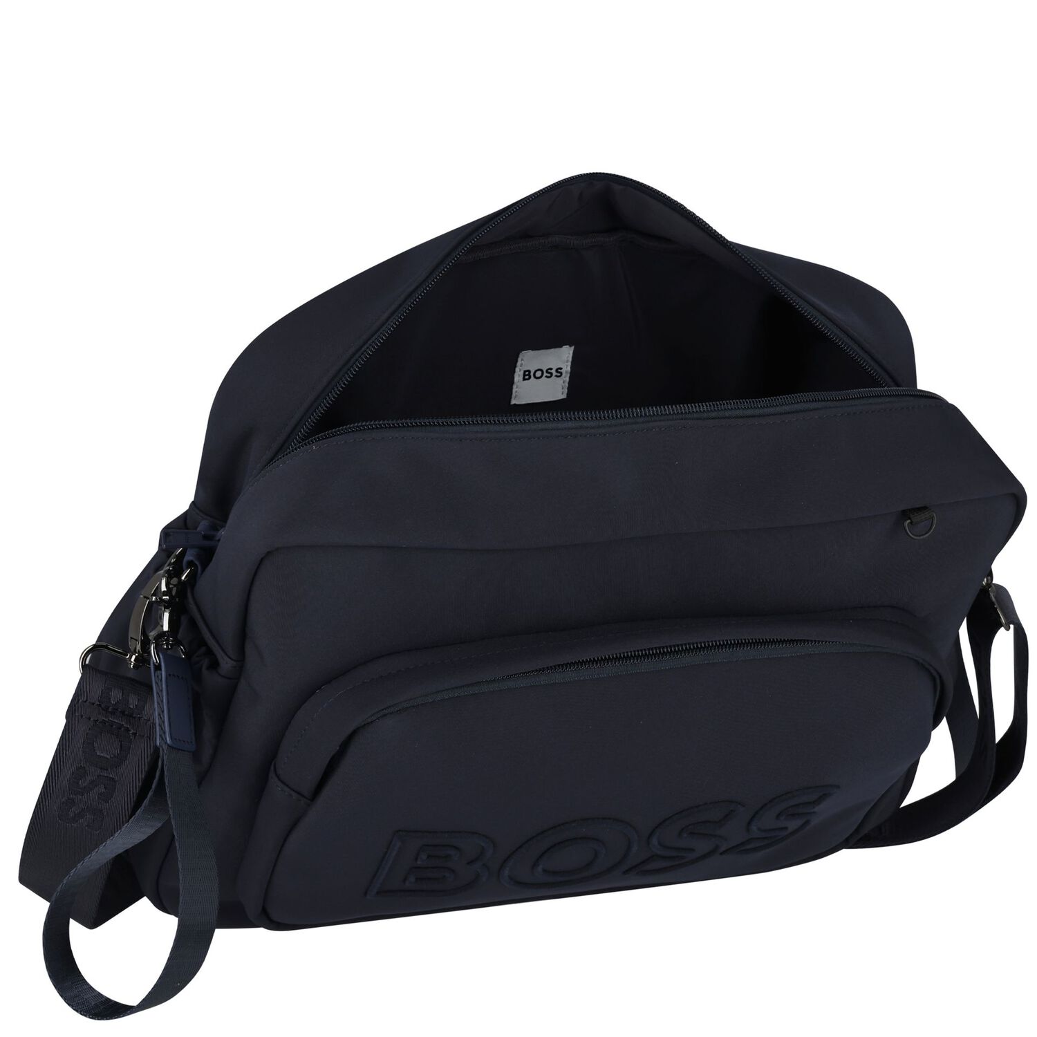 Navy Blue Logo Red Panda  Baby Changing Bag, 2, hi-res