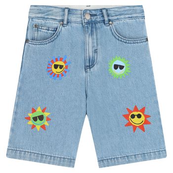 Boys Blue Sun Denim Shorts