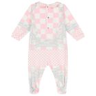 طقم بنات هدايا أفرول بالشعار باللون الوردي, 2, hi-res