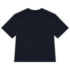 Boys Navy Blue Logo T-Shirt, 2, hi-res