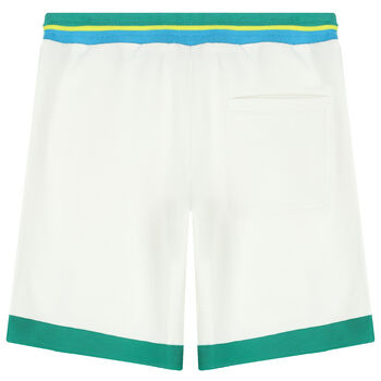 Boys White Logo Shorts