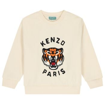 Ivory Tiger Logo Sweatshirt