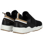 Boys Black Logo Trainers, 1, hi-res