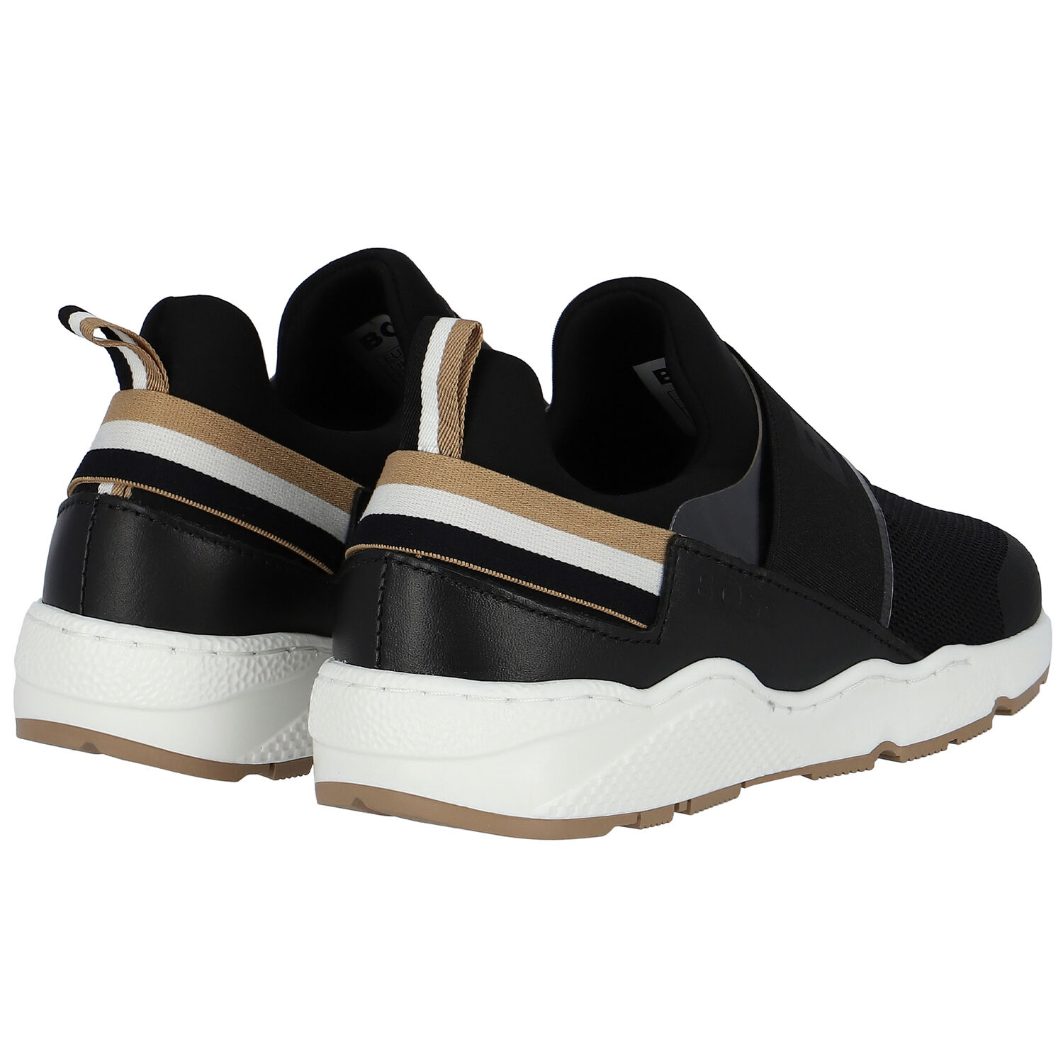 Boys Black Logo Trainers, 1, hi-res image number null