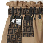 فستان بالشعار باللون العاجي والبيج, 1, hi-res