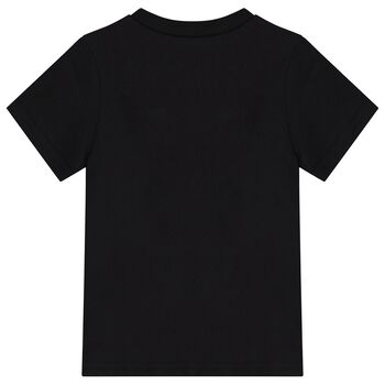 Boys Black Ferrari Logo T-Shirt