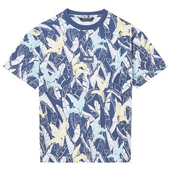 Boys Blue Palm Tree T-Shirt