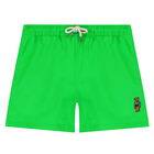 شورت سباحة بولو باللون الأخضر للأولاد, 1, hi-res