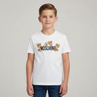 White Teddy Bear Logo T-Shirt, 1, hi-res