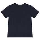 Boys Navy Blue Logo Shorts Set, 1, hi-res