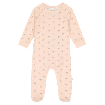 Baby Girls Pink Logo Babygrow