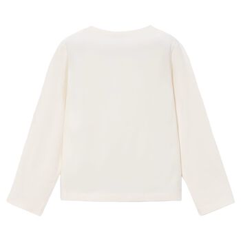 Girls Ivory Long Sleeve Top