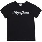 Girls Black Logo T-Shirt, 1, hi-res