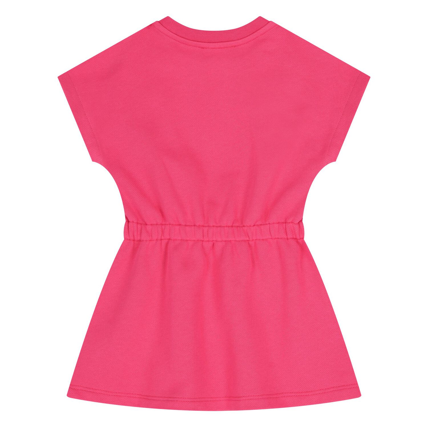 Younger Girls Pink Logo Dress, 1, hi-res
