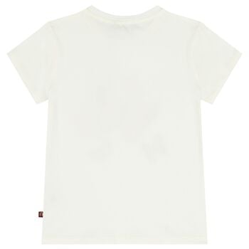 Girls Ivory Butterflies Logo T-Shirt