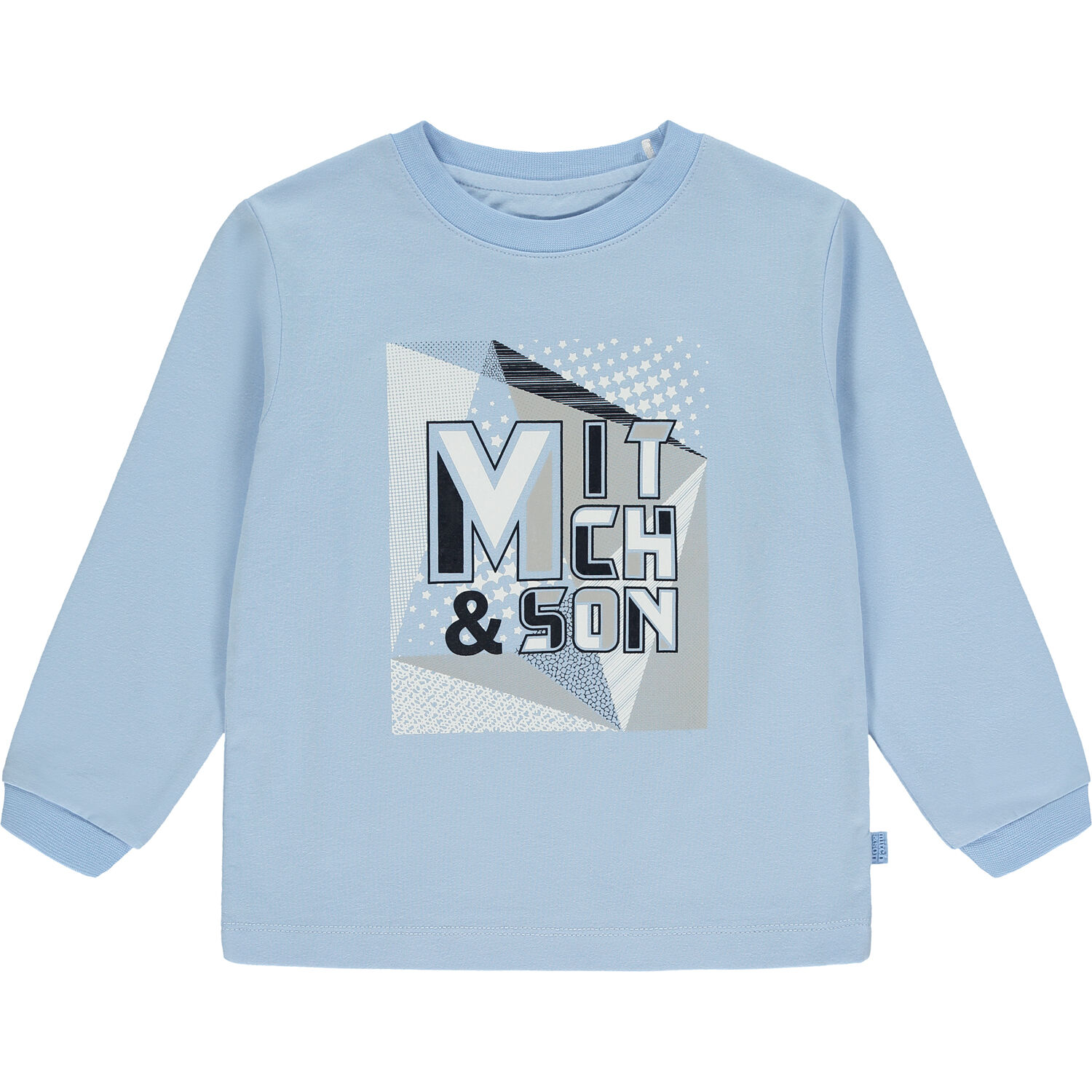 Boys Blue Logo Long Sleeve Top, 1, hi-res