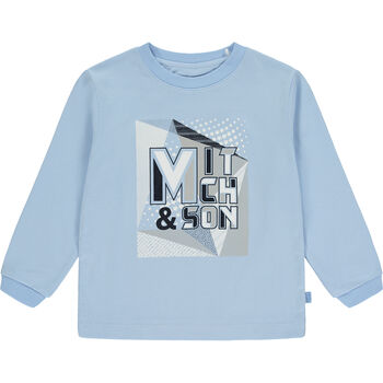 Boys Blue Logo Long Sleeve Top