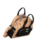 حقيبة تغيير حفاضات الأطفال بخريطة جغرافية باللونين البيج والأسود, 1, hi-res