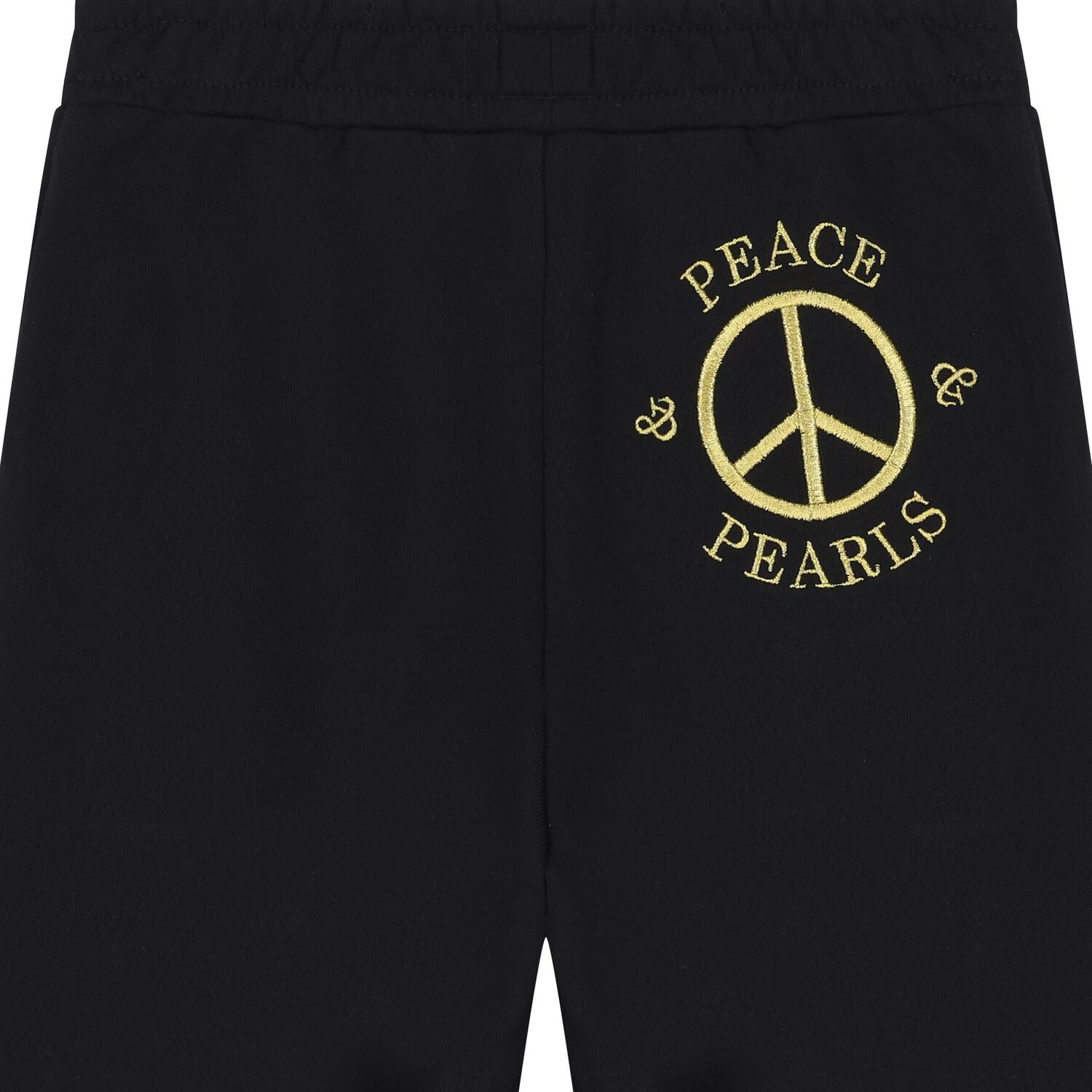 Girls Black Logo Joggers, 1, hi-res