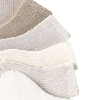 Beige & Ivory Baby Socks (6 Pack)