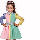 Girls Multi-Colored Logo Dress, 1, hi-res